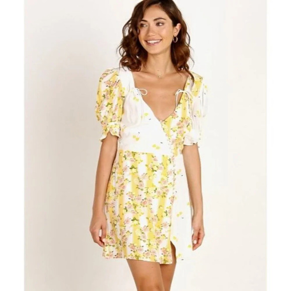 For Love & Lemons Savannah Wrap Mini Dress $228